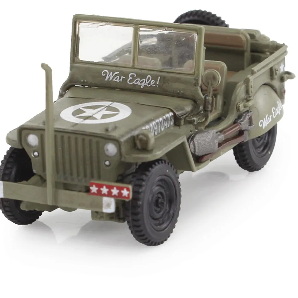1/4 ton Military Vehicle 1/72 Die Cast Model - HG4215 U.S. 3rd Army,War Eagle, 1945 1:72 Scale Metal by Hobby Master