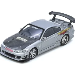 Top Secret Nissan Silvia (S15) - Silver 1:64 Scale Diecast Model Car by Inno Models