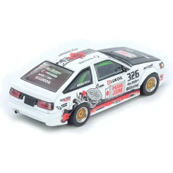Toyota Corolla AE86 Levin "Trackers Racing" 1:64 Scale Diecast Model Car by Inno Models