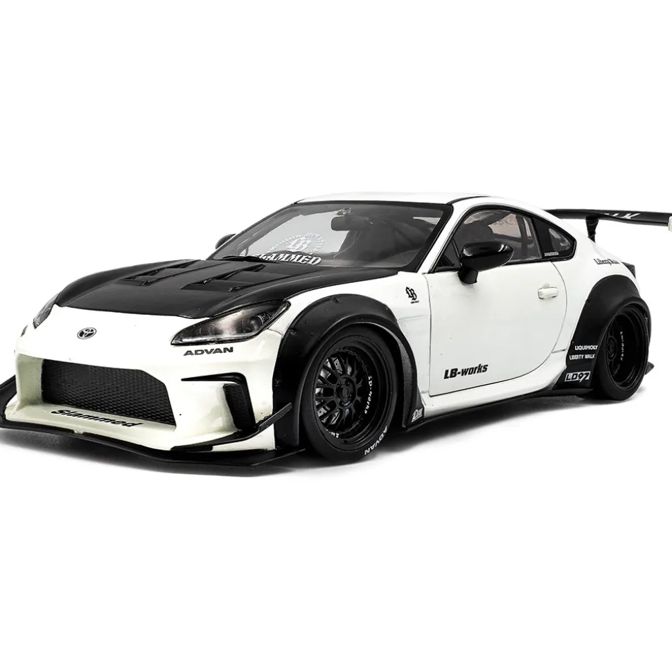 2024 Toyota GR 86 LBWK Body Kit - Pearl White 1:18 Scale Diecast Model Car by Solido