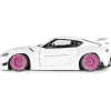 2025 Toyota GR Supra Liberty Walk Body Kit - White Pink 1:18 Scale Diecast Model Car by Solido