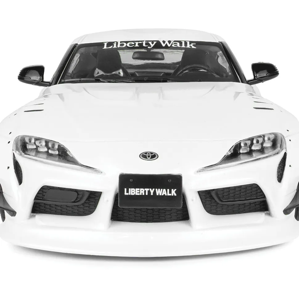 2025 Toyota GR Supra Liberty Walk Body Kit - White Pink 1:18 Scale Diecast Model Car by Solido