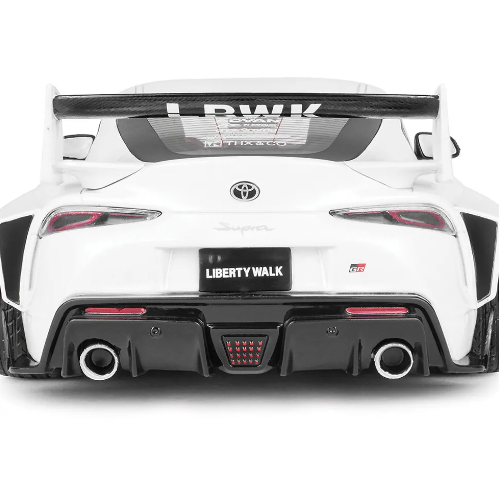 2025 Toyota GR Supra Liberty Walk Body Kit - White Pink 1:18 Scale Diecast Model Car by Solido