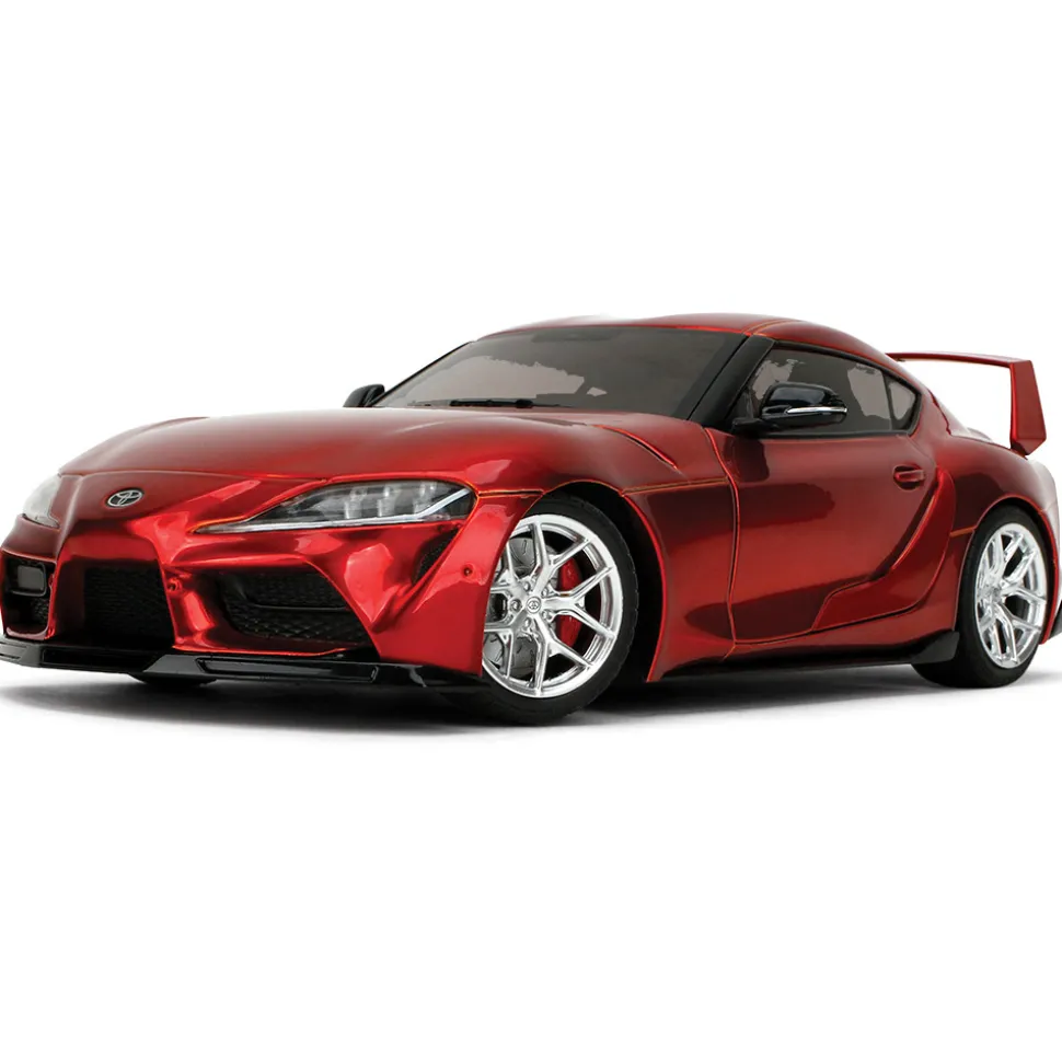 Toyota GR Supra W6 - Pink Slips Candy Red 1:18 Scale Diecast Model Car by Pink Slips
