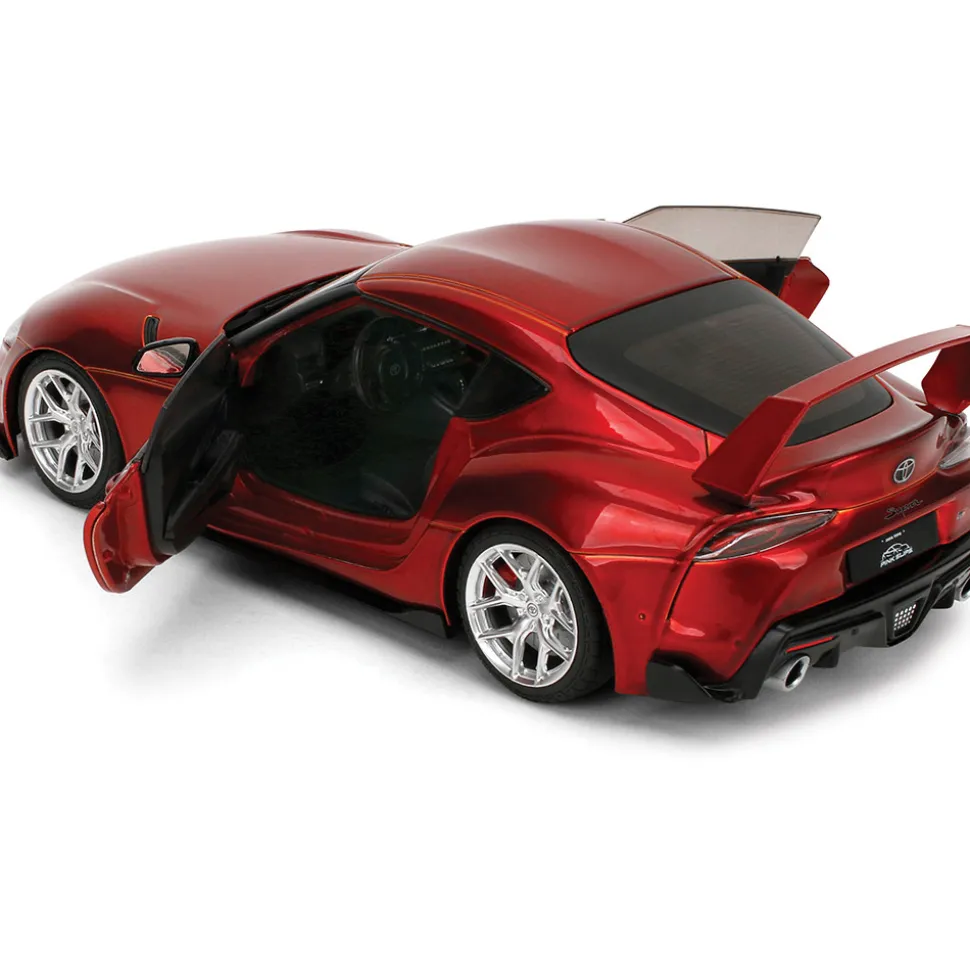 Toyota GR Supra W6 - Pink Slips Candy Red 1:18 Scale Diecast Model Car by Pink Slips