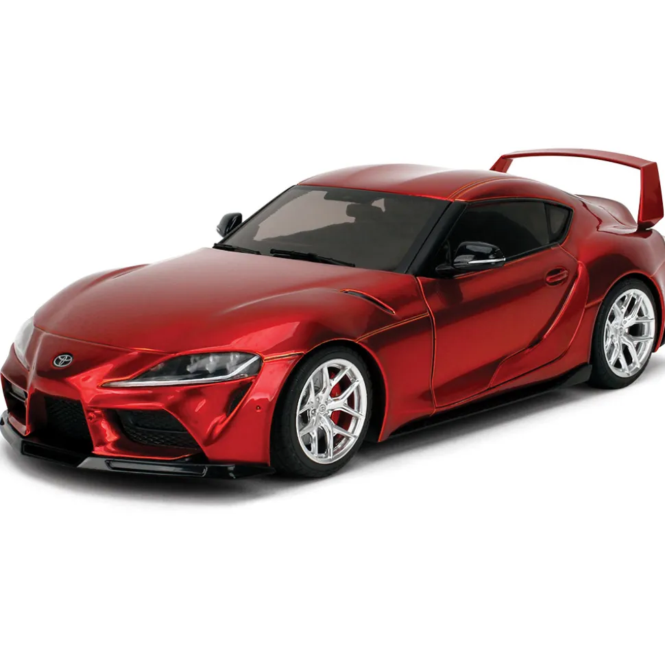 Toyota GR Supra W6 - Pink Slips Candy Red 1:18 Scale Diecast Model Car by Pink Slips