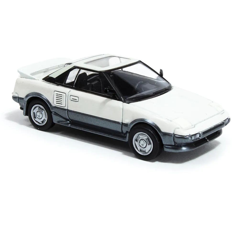 1985 Toyota MR2 MK1 - White/ Silver 1:64 Scale Diecast Model Car by Paragon Models
