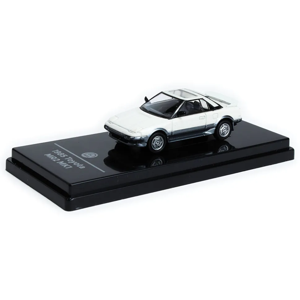 1985 Toyota MR2 MK1 - White/ Silver 1:64 Scale Diecast Model Car by Paragon Models