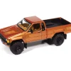 1985 Toyota SR5 Pickup - Bright Gold Poly w/ Brown Stripes 1:64 Scale Diecast Model Truck by Johnny Lightning