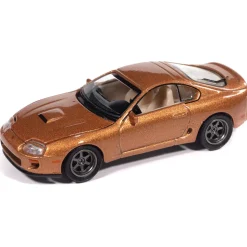1998 Toyota Supra (No Spoiler & Custom Wheels) - Sedona Sunset Metallic 1:64 Scale Diecast Model Car by Auto World