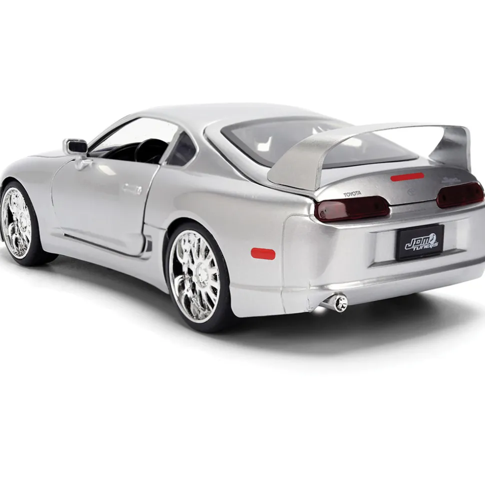 1995 Toyota Supra - Silver 1:24 Scale Diecast Model Car by Jada Toys