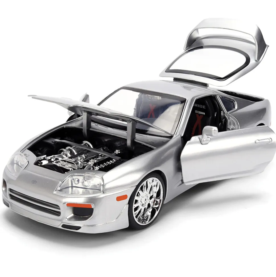1995 Toyota Supra - Silver 1:24 Scale Diecast Model Car by Jada Toys