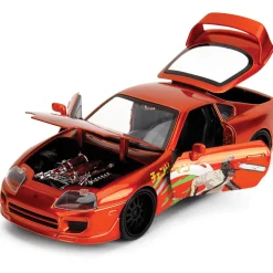 1995 Toyota Supra with Chainsaw Man Diecast Figure 1:24 Scale Diecast Model Car by Jada Toys