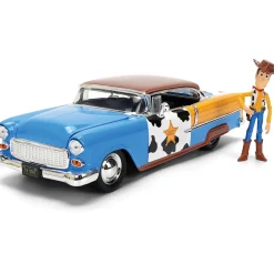 1955 Toy Story Chevy Bel Air w/Diecast Woody Figure 1:24 Scale Diecast Model Car by Jada Toys