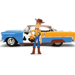 1955 Toy Story Chevy Bel Air w/Diecast Woody Figure 1:24 Scale Diecast Model Car by Jada Toys