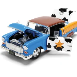 1955 Toy Story Chevy Bel Air w/Diecast Woody Figure 1:24 Scale Diecast Model Car by Jada Toys