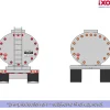 Tridem Tanker Trailer - Silver 1:64 Scale Diecast Model Truck by IXO Models