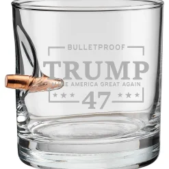 Trump 47 11oz Rocks Glass with .308 Bullet by BenShot