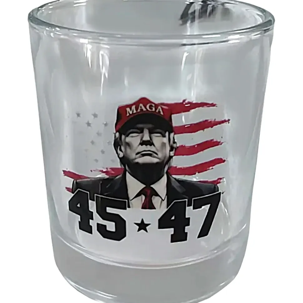 Trump whiskey glass RUFFIN (113845) by Ruffin Flag Company