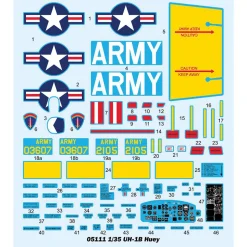 UH-1B Huey 1/35 Kit Trumpeter (705112) Plastic by Trumpeter