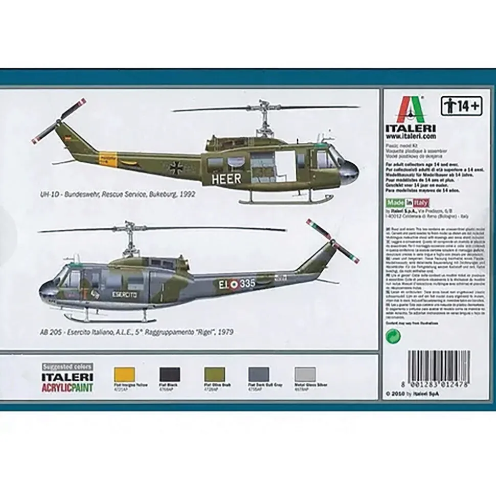 UH-1D Iroquois 1/72 Kit 1:72 Scale Plastic Model Kit by Italeri
