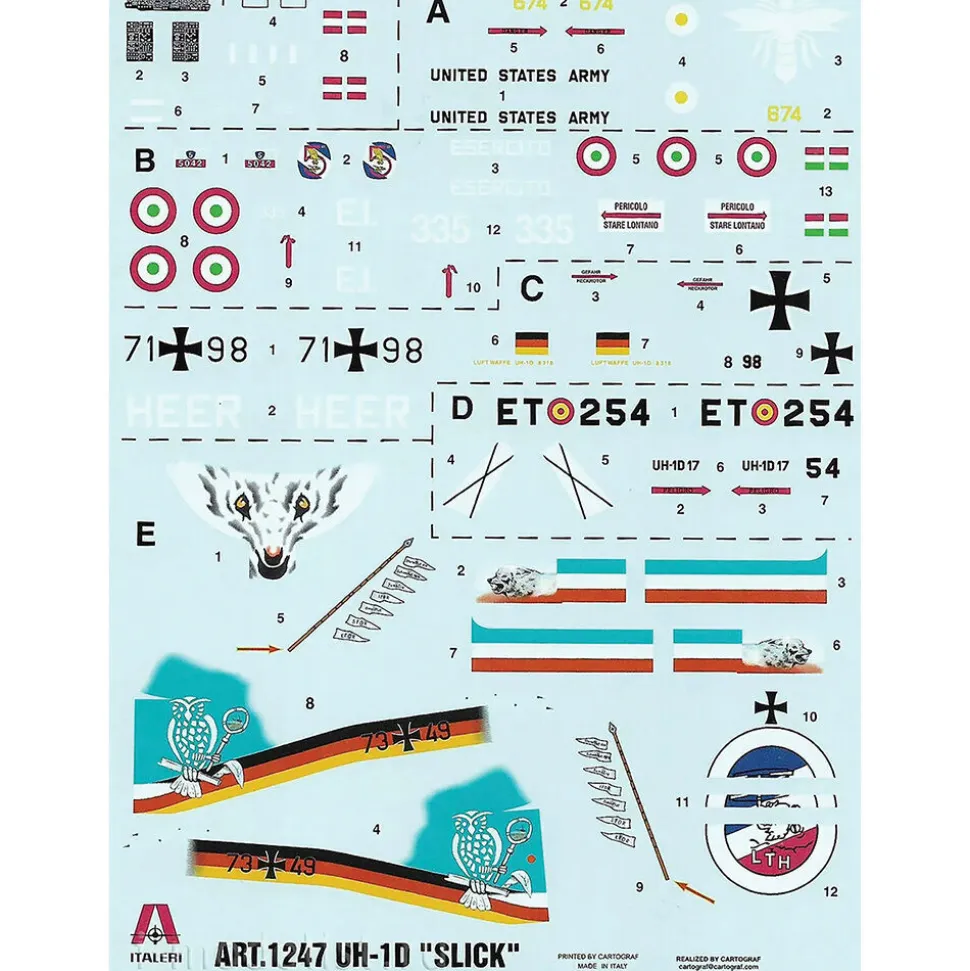 UH-1D Iroquois 1/72 Kit 1:72 Scale Plastic Model Kit by Italeri