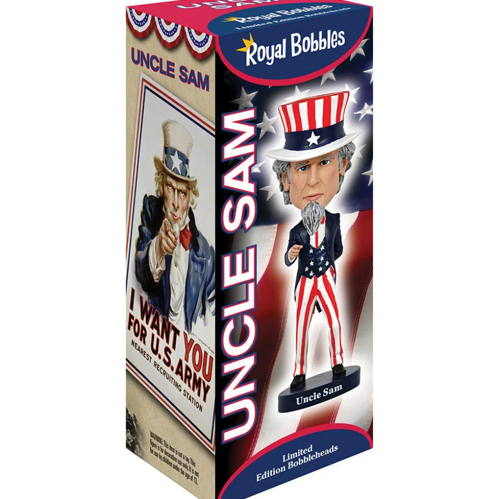 Uncle Sam Bobblehead RB10280 heavyweight polyresin by Royal Bobbles