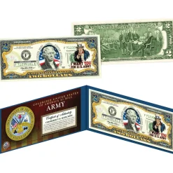 Uncle Sam "I Want You" Colorized $2 Bill Army_WWII_2Bill by Merrick Mint