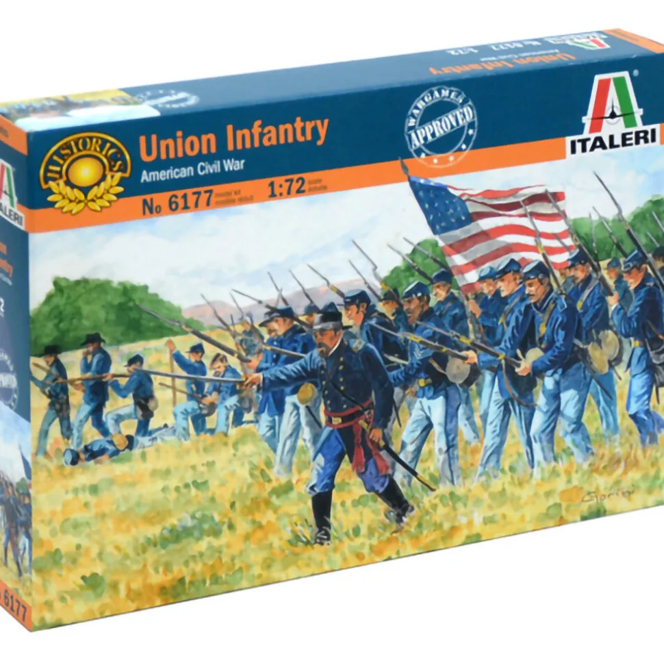 Union Infantry (American Civil War) 1/72 Figures 1:72 Scale Plastic Model Kit by Italeri