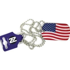 USA Flag Dog Tag Necklace CK2145 Lightweight Stainless Steel by Ramson's Imports, Inc