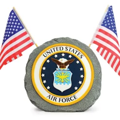U.S. Air Force Garden Stone with Flags Geocentral (R35182) by Geocentral