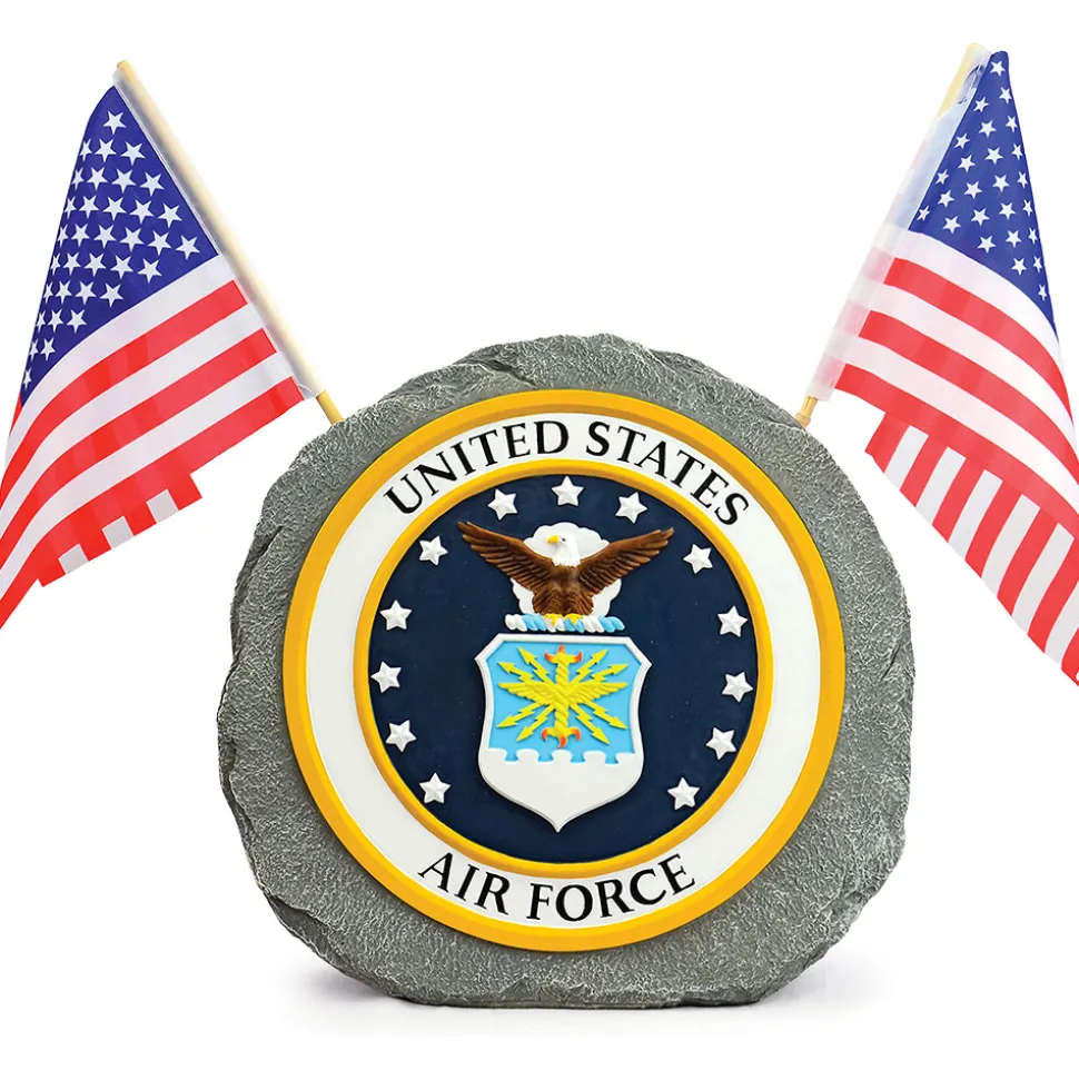 U.S. Air Force Garden Stone with Flags Geocentral (R35182) by Geocentral