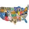 USA License Plate Map Metal Sign Metal Sign by Reedyville Goods LLC