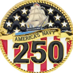 USA 250 - Navy Lapel Pin Eagle Emblems (P61671) Metal by Eagle Emblems