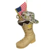 U.S. Army® Boot With U.S.A. Flag and Icons Ornament AM2163 Resin by Kurt S. Adler