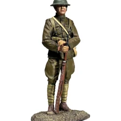 U.S. Doughboy Resting on Rifle 1/30 Figure - 1918 William Britain (23119) 1:30 Scale Metal by William Britain