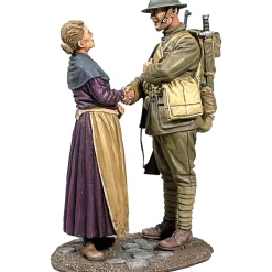 U.S. Doughboy with Civilian Woman 1/30 Figure Set - 1918 William Britain (23129) 1:30 Scale Metal by William Britain