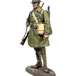 U.S. Doughboy with Greatcoat 1/30 Figure - 1918 William Britain (23120) 1:30 Scale Metal by William Britain