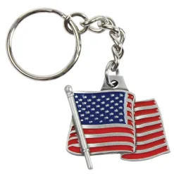 U.S. Flag Keychain K831 Pewter by Sparta Pewter USA
