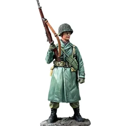 U.S. Infantry in Raincoat Standing with M1 1/30 Figure William Britain (25237) 1:30 Scale Metal by William Britain