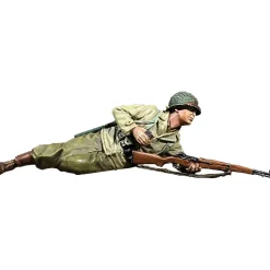 U.S. Infantryman Prone Loading M1 Garand, 1943-45 1/30 Figur WILLIAM BRITAIN (25288) 1:30 Scale Metal by William Britain