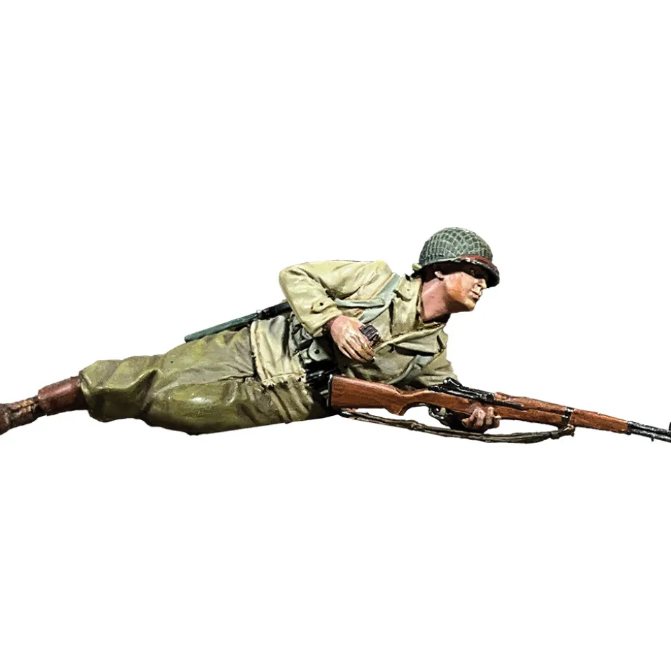 U.S. Infantryman Prone Loading M1 Garand, 1943-45 1/30 Figur WILLIAM BRITAIN (25288) 1:30 Scale Metal by William Britain