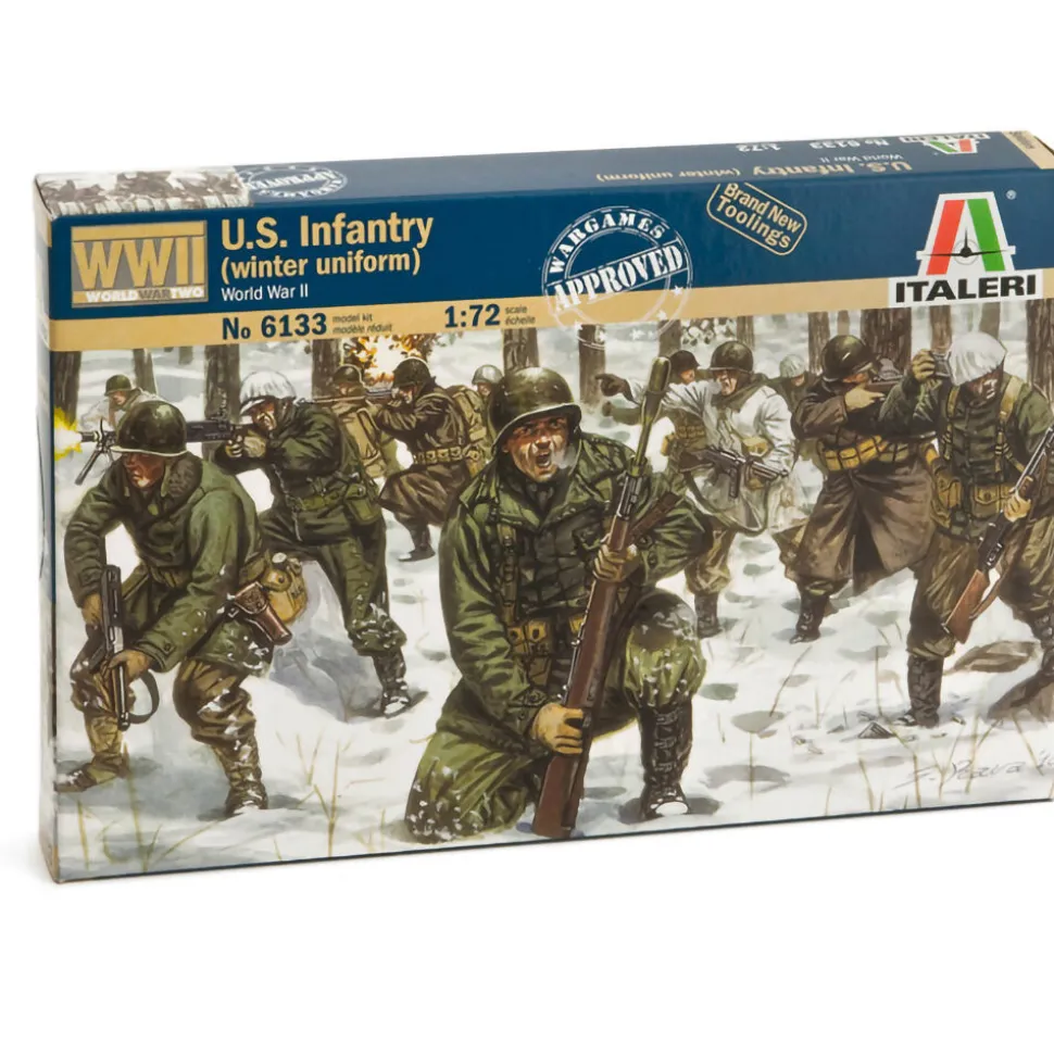 U.S. Infantry - Winter Uniform (WWII) 1/72 Figures 1:72 Scale Plastic Model Kit by Italeri