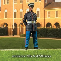 U.S. Marine in Dress Blues 1/30 Figure - Post WWII William Britain 13054 1:30 Scale Die Cast Metal by William Britain