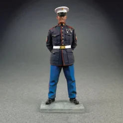 U.S. Marine in Dress Blues 1/30 Figure - Post WWII William Britain 13054 1:30 Scale Die Cast Metal by William Britain