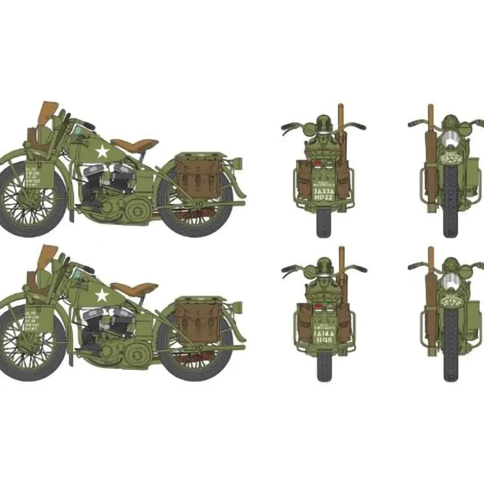 U.S. Motorcycles WW2 1/35 Kit Italeri (0322) 1:35 scale Plastic by Italeri