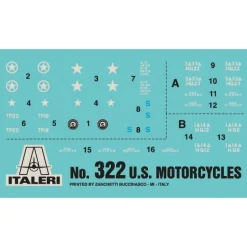 U.S. Motorcycles WW2 1/35 Kit Italeri (0322) 1:35 scale Plastic by Italeri