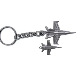 USN Blue Angels F-18 Keychain Solid pewter by Sparta Pewter USA