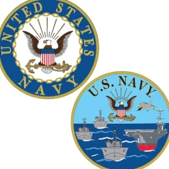 USN Ships Challenge Coin CH1331 (CK019) Metal Alloy by Eagle Emblems