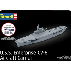 USS Enterprise CV-6 Complete Model Kit 1:1200 Scale Plastic Model Kit by Revell